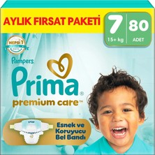 Prima Bebek Bezi Premium Care 7 Numara 80 Adet Aylık Fırsat Paketi
