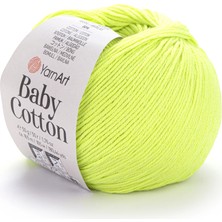 Yarnart Baby Cotton Fosforlu Sarı El Örgü Ipi 430
