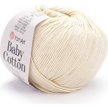 Yarnart Baby Cotton Açık Krem El Örgü Ipi 402