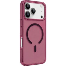 Umut Tekno Uryport Apple iPhone 18 Pro Max Pc Real Magsafe Kapak - Bordo