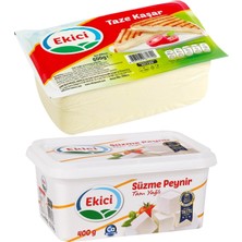 Ekici Kaşar Peyniri 600 gr + Süzme Peynir 400 gr 2 Li Set