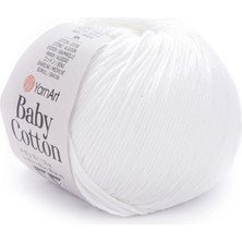 Yarnart Baby Cotton Optik Beyaz El Örgü Ipi 400
