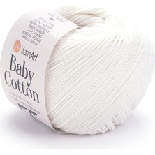 Yarnart Baby Cotton Beyaz El Örgü Ipi 401