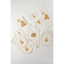 Tinylamb Fluffy Bear Organik Pamuk Beslenme Seti - 8 Parça