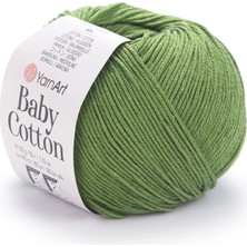 Yarnart Baby Cotton Zeytin Yeşili El Örgü Ipi 441