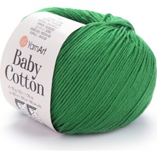 Yarnart Baby Cotton Koyu Yeşil El Örgü Ipi 442
