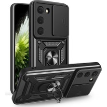 Zore Tecno Spark 40 Pro Kılıf Magnetik Standlı Kamera Korumalı Teqsma Sürgülü Vega Kapak