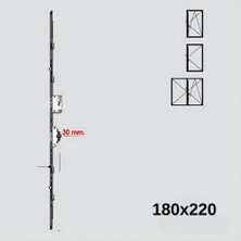 Kale Kilit Kale 1800-2200 Çift Açıl. Ispanyoleti Kilitlenebilir 30/1880 1-11118-18