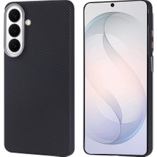Zore Galaxy S26 Kılıf M-Safe Şarj Özellikli Karbon Fiber Görünümlü Teqsma Nekst Kapak
