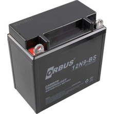 Orbus 12N9-BS 12 V 9 Ah Asit Içinde Karbon Motosiklet Aküsü