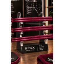 Midex GFK-801CRD-3X 5A Bateri Baget Kırılmaz Polyemid Vişne Çürüğü Renk Davul Bageti 5A Drumsticks 6 Adet (3 Çift)