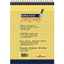 Le Color Concord Ofis Bloknot A5 Kareli Sarı