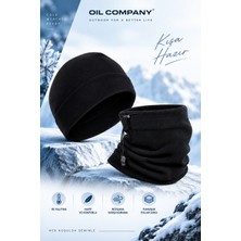 Oil Company Kışlık Polar Bere ve Boyunluk Seti - Yumuşak Doku