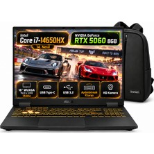 Asus Tuf Gaming F16 FX608JMI-TU403 RTX5060 Intel Core I7 14650HX 64GB 2tb 16'' Fhd Windows 11 Pro Taşınabilir Bilgisayar + Snertech Çanta