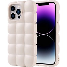 Zore iPhone 14 Pro Max Kılıf Parlak Esnek Silikon Teqsma Dom Dom Kapak