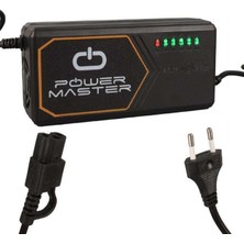 Powermaster PM-31801 60 Volt - 20 Amper Iec C15 Dişi Uçlu Kapasite Göstergeli Elektrikli Bisiklet Şarj Akü Cihazı (ADJ160-01)