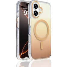 Zore iPhone 17 Kılıf M-Safe Şarj Özellikli Transparan Renk Geçişli Teqsma Toros Kapak