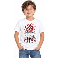 Alfa Tshirt Sonsuza Dek Cumhuriyet – 29 Ekim Cumhuriyet Bayramı Dtg Baskılı Beyaz Tişört