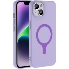 Zore iPhone 14 Kılıf M-Safe Şarj Özellikli Teqsma Aris Silikon Kapak