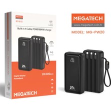 Megatech Mg-Pw-20 20.000 Mah Siyah Powerbank Digital Göstergeli
