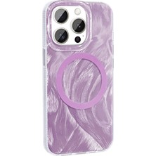 Zore iPhone 15 Pro Max Kılıf Magsafe Şarj Özellikli Fırça Boya Desenli Teqsma Palet Kapak