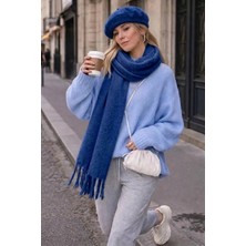 ALDAIYR Premium Soft Buklet Atkı Fransız Ressam Bere 2'li Kombin