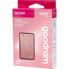 Goodram 2tb HX200 SSDPR-HX200-2K0-RG 1600-1500MB/S Typec SSD Harici Disk Rose