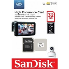 Sandisk Sandısk 32GB High Endurance SDSQQNR-032G-GN6IA 100MB/S Microsdhc Hafıza Kartı