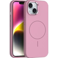Zore iPhone 14 Kılıf M-Safe Şarj Özellikli Metal Kamera Çerçeveli Teqsma Edi Silikon Kapak