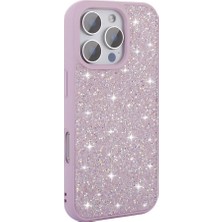 Zore iPhone 16 Pro Kılıf Parlak Taşlı Tasarım Teqsma Pırlanta Kapak