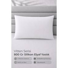 Hig Store Vitten Serisi %100 Silikon Elyaf Dolgu Antibakteriyel Yastık - Otel Tipi 800 gr 1 Adet