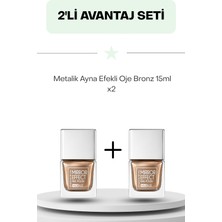 Mara Ikili Fırsat Set- Metalik Ayna Efekli Oje Bronz 15ML