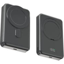 Snapron SNP-3025 Pd 22.5W Hızlı Şarj LCD Ekran Magsafe 10000 Mah Powerbank