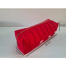 Dreamy Red Kapitone Fiyonklu Dy.son ve Diğer Tüm Saç Şekillendiricilerine Uygun Organizer Çanta TB043