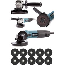 Ayrex Alman 3000 Watt Professional 125 mm Sjs Metal Şanzuman Avuç Içi Taşlama Makinesi + 10 Ade