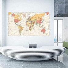 Ayrex Renkli Dünya Haritası Dünya Atlası Çocuk ve Bebek Duvar
