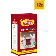 Çaykur Tiryaki Siyah Çay 1 kg 12'li Set Doğal Aroma ve Kalite ile Gün Boyu Keyifli İçecek