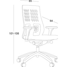 Ayrex Flexo Pro Ofis Çalışma Oyuncu Sandalyesi Şef Gri Kumaş Ergonomik 3D Kolçak Ayarlanabilir