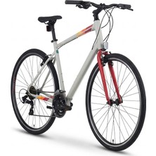 Carraro Sportive 321 V Fren 21 Vites 28 Jant Şehir Bisikleti Mat Gri Kırmızı Turuncu 40 Kadro