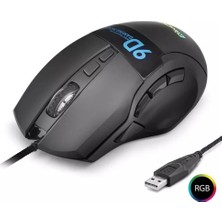 Ayrex X10 Rgb Gaming Mouse 12800 Dpı 9 Tuş Makro 1000Hz Siyah