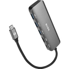 S-Link SWV-USBC030 HDMI 4K 30Hz Gri Metal Type-C To 3-Usb3.0 6 In 1 1xpd Şarj, 1xusb-C Adaptör