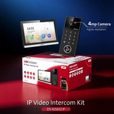 Hikvision Hıkvısıon DS-KIS612-P Ip Video Interkom Seti - 7" Dokunmatik Ekran + 4mp Villa Kapı Zili + Kartlı Geçiş
