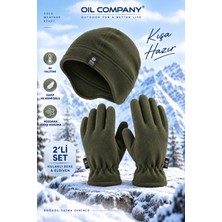 Oil Company Kışlık Polar Bere ve Eldiven Seti - Yumuşak Doku