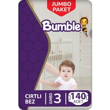 Bumble 3 Numara Midi Bebek Bezi Jumbo Paket 140 Adet | 4-9 Kg
