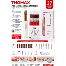 Thomax Tırnak Törpü Seti Manikür Pedikür Protez Tırnak Ayak Nasır ve Tırnak Mantar Makinesi