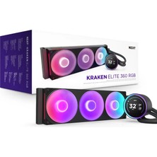 Nzxt 360MM LCD Kraken Elıte 360 Rgb V2 RL-KR36E-B2 AM5-1851P Sıvı Soğutmalı Işlemci Fanı