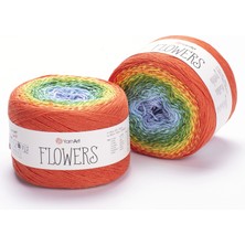 Yarnart Flowers Renkli Koton Yazlık El Örgü Ipi 255