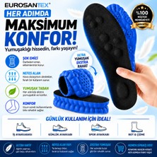 Eurosantex Airflex Bulut Tabanlık Şok Emici Nefes Alan Ekstra Konfor Ayakkabı Iç Tabanlığı Unisexv