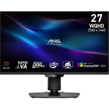MSI Msı 27" Rapıd Va Mag 274QPF X30MV 0.5ms 300Hz Hdmı-Dp Pivot Gaming Monitör 2560X1440