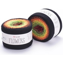 Yarnart Flowers Renkli Koton Yazlık El Örgü Ipi 267